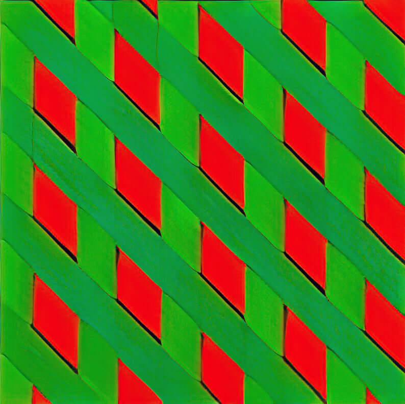 Diagonal Grid Feast, 10 x 10 in., Acrylic, Canvas, 2020