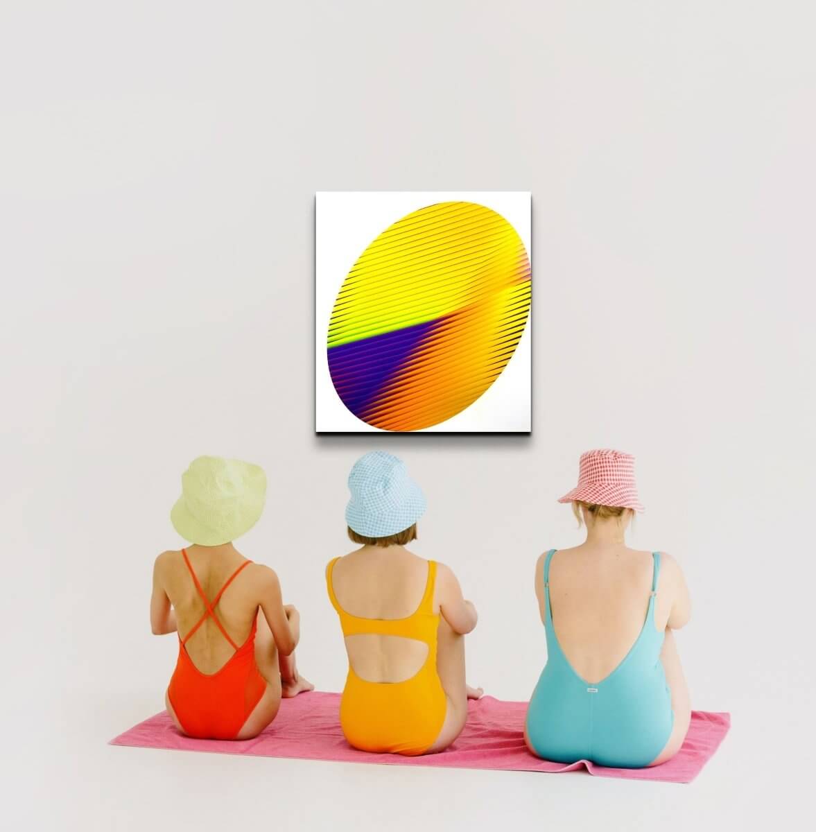 Color Addition Eleven, 30 x 26.7 in., Acrylic,Metal, 2021 - Rossi Kelton Fine Art