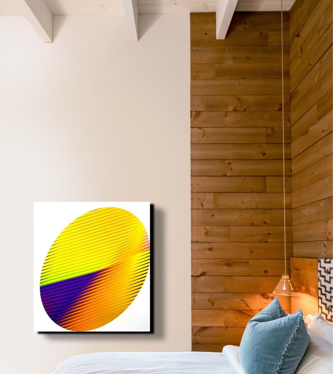 Color Addition Eleven, 30 x 26.7 in., Acrylic,Metal, 2021 - Rossi Kelton Fine Art