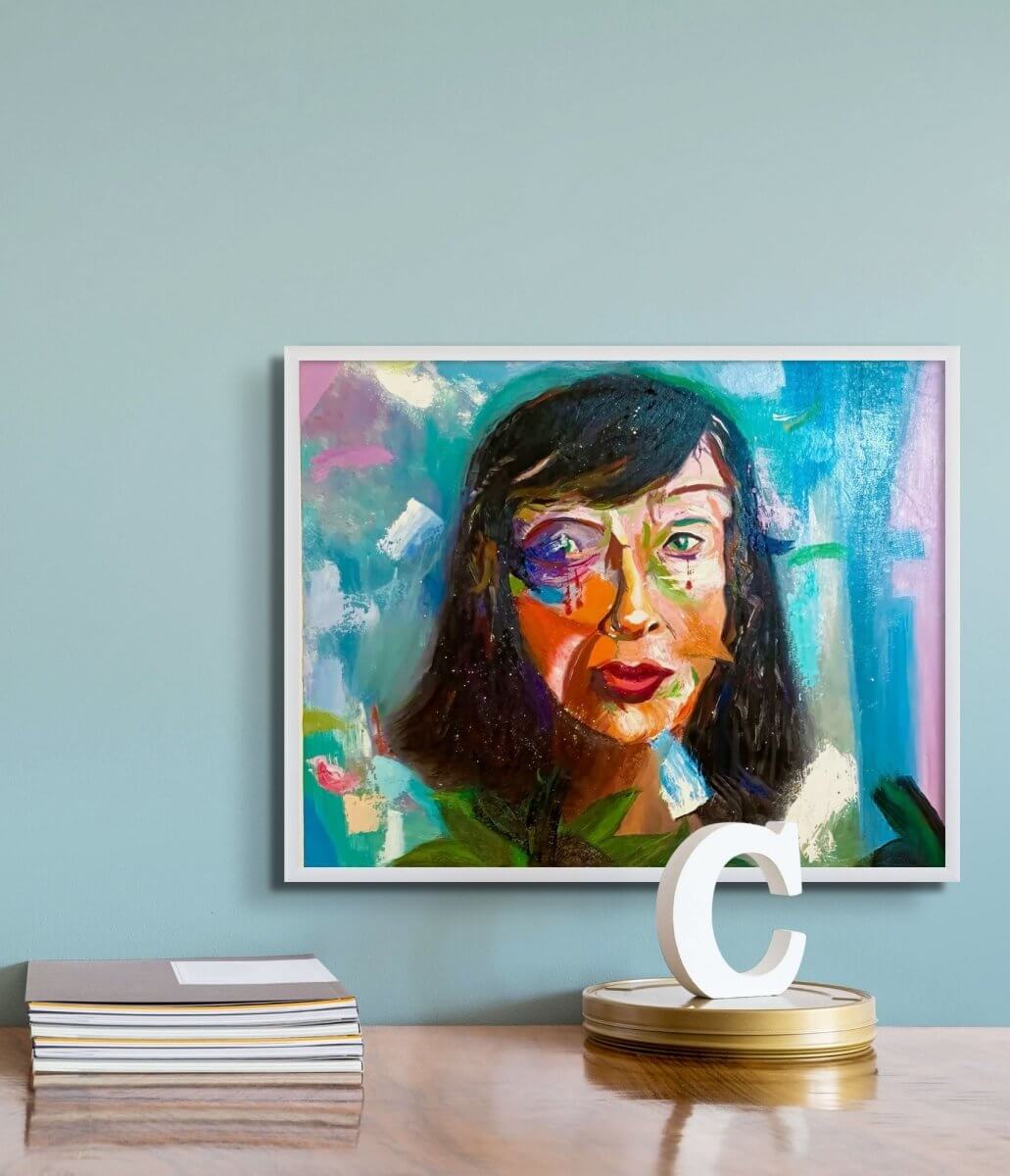 Sad Maria, 16 x 20 in., Oil, Canvas, 2020 - Rossi Kelton Fine Art
